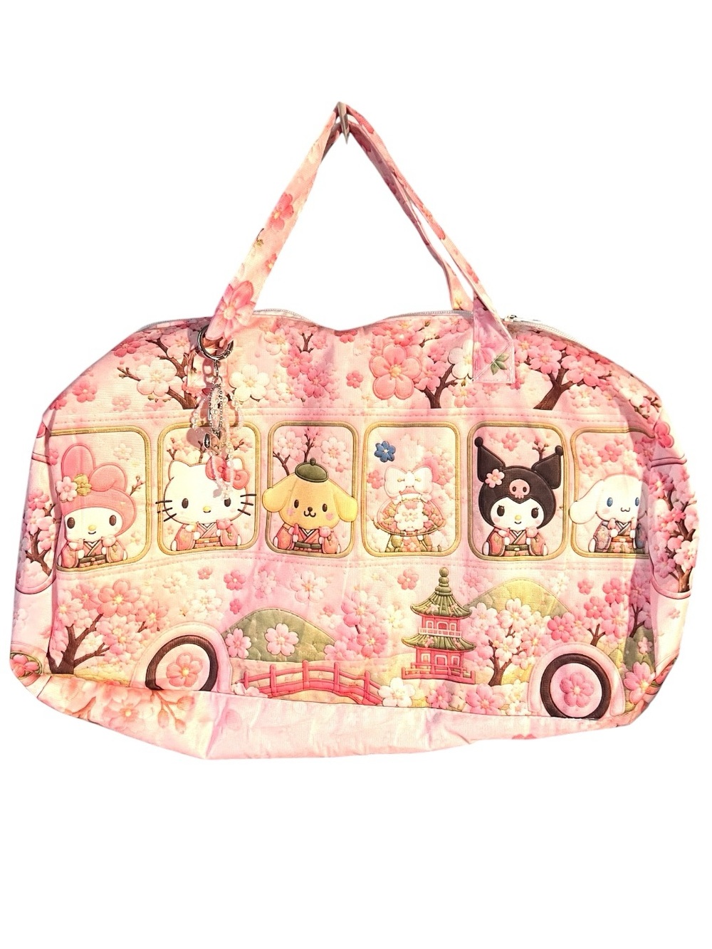 Hello Kitty & Friends Flat Print Duffle Travel Bag